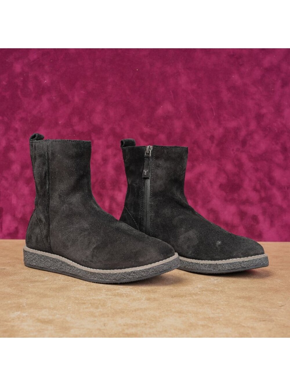 Trask Women Cassy Black Suede Zip Waterproof Ankle Boots size 6US EUR36